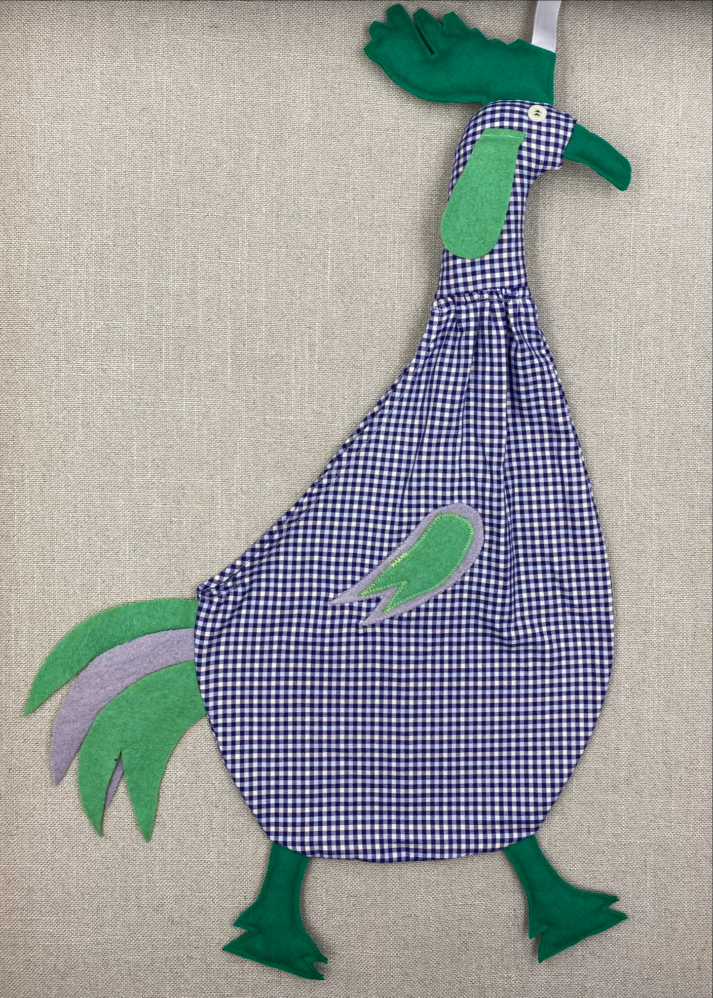 Blue & white check with green, lime and lilac