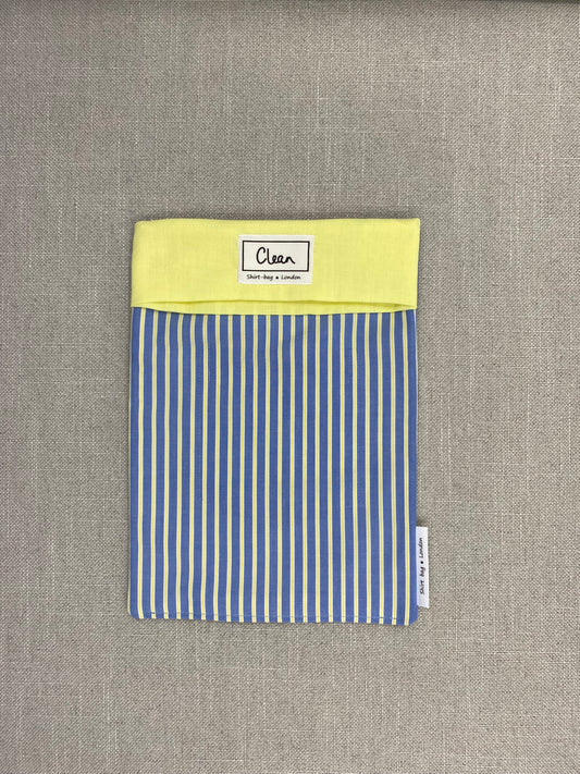 Blue & yellow stripe with yellow top - medium