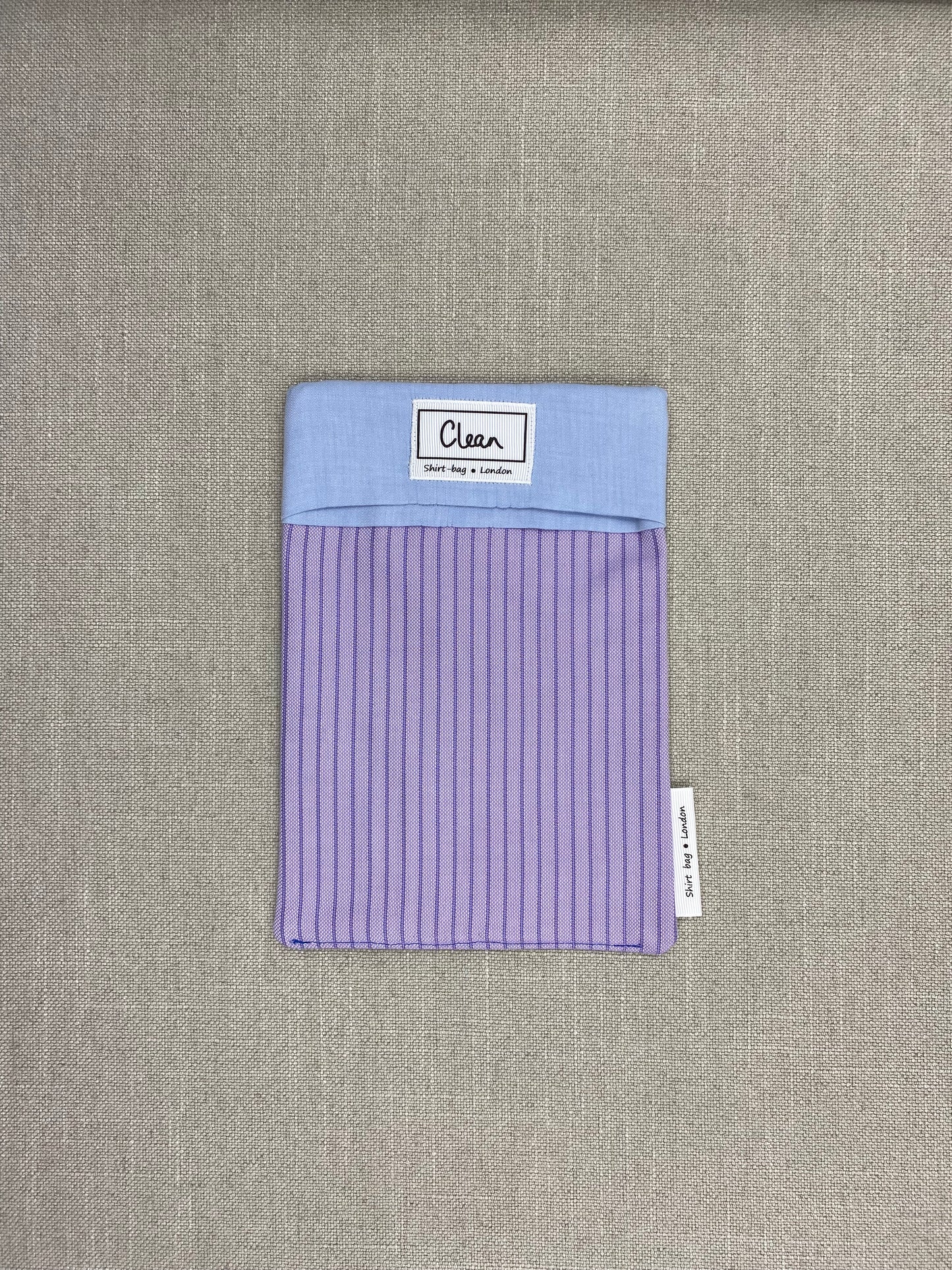 Blue stripe on lilac with blue top - small