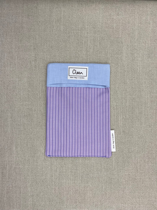 Blue stripe on lilac with blue top - small