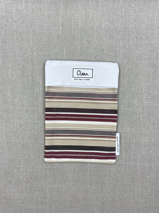 Brown & beige stripes with cream top  - small