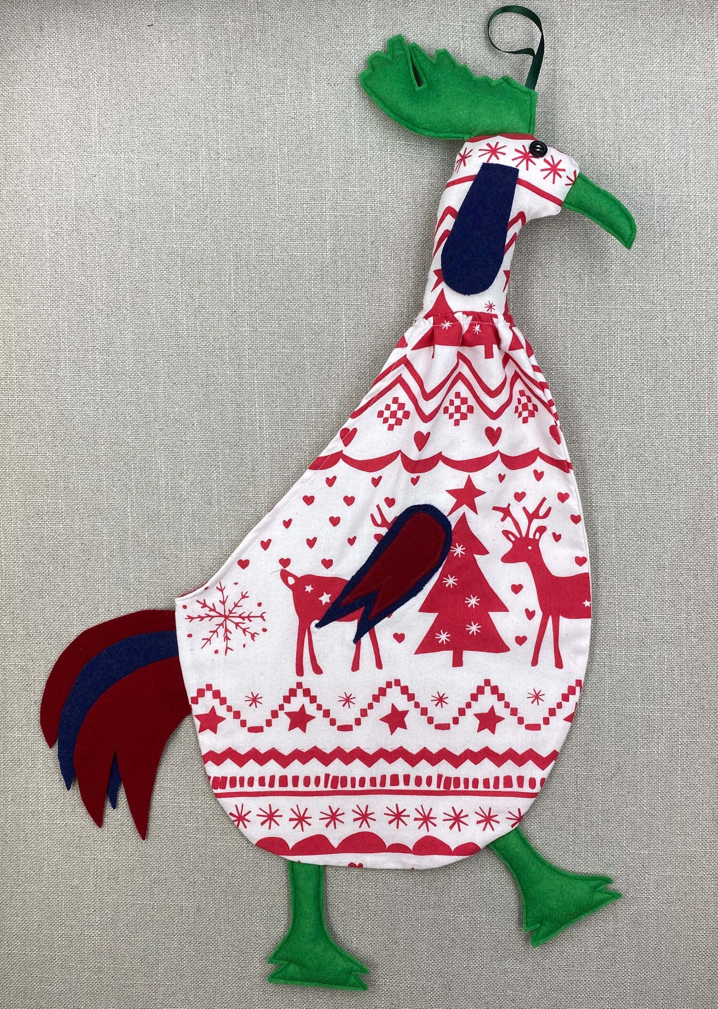 Christmas with green, navy & red