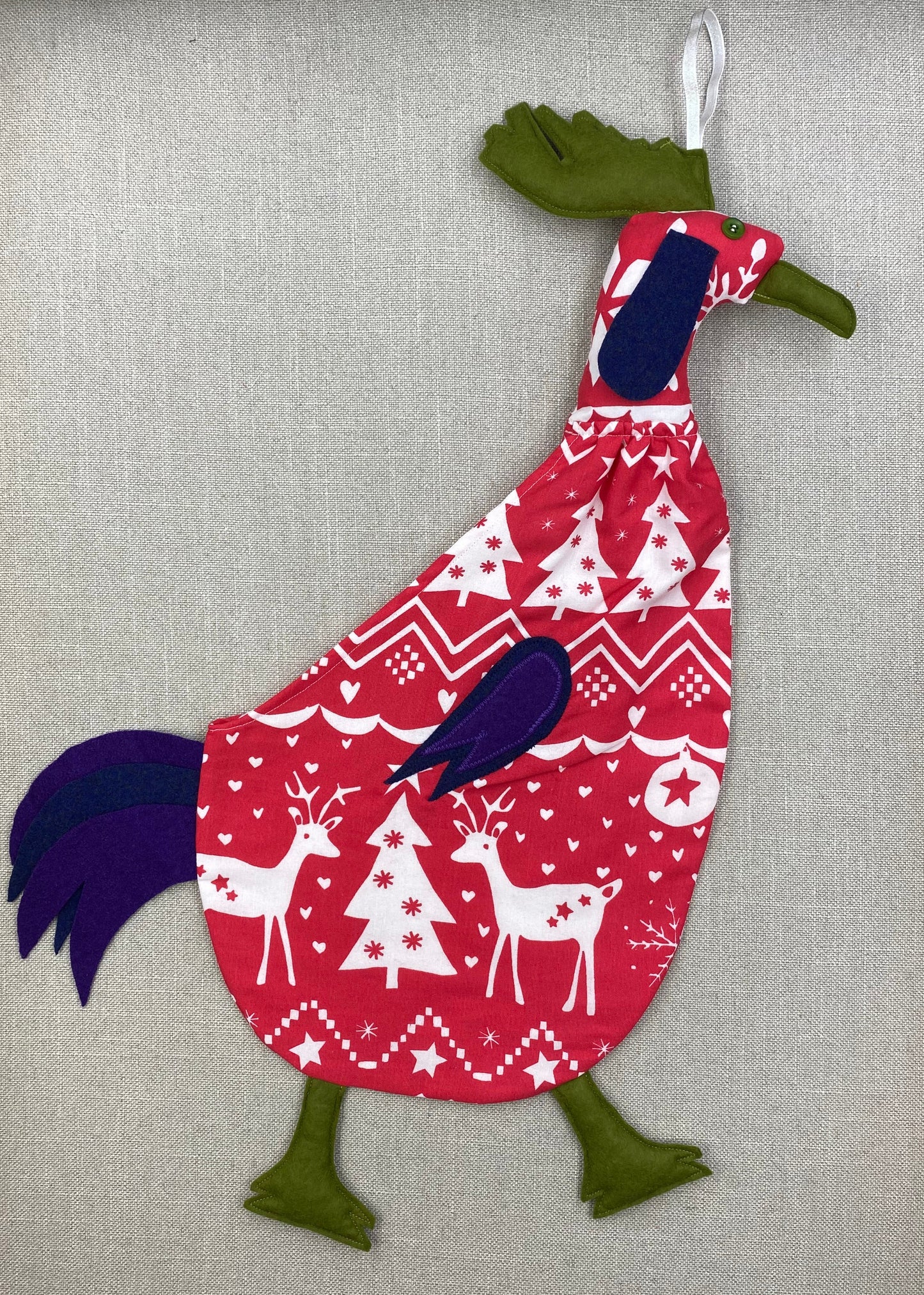 Christmas with green, purple & navy