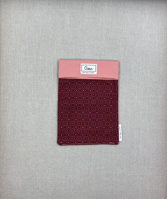 Gold circles on terracotta with salmon top - medium