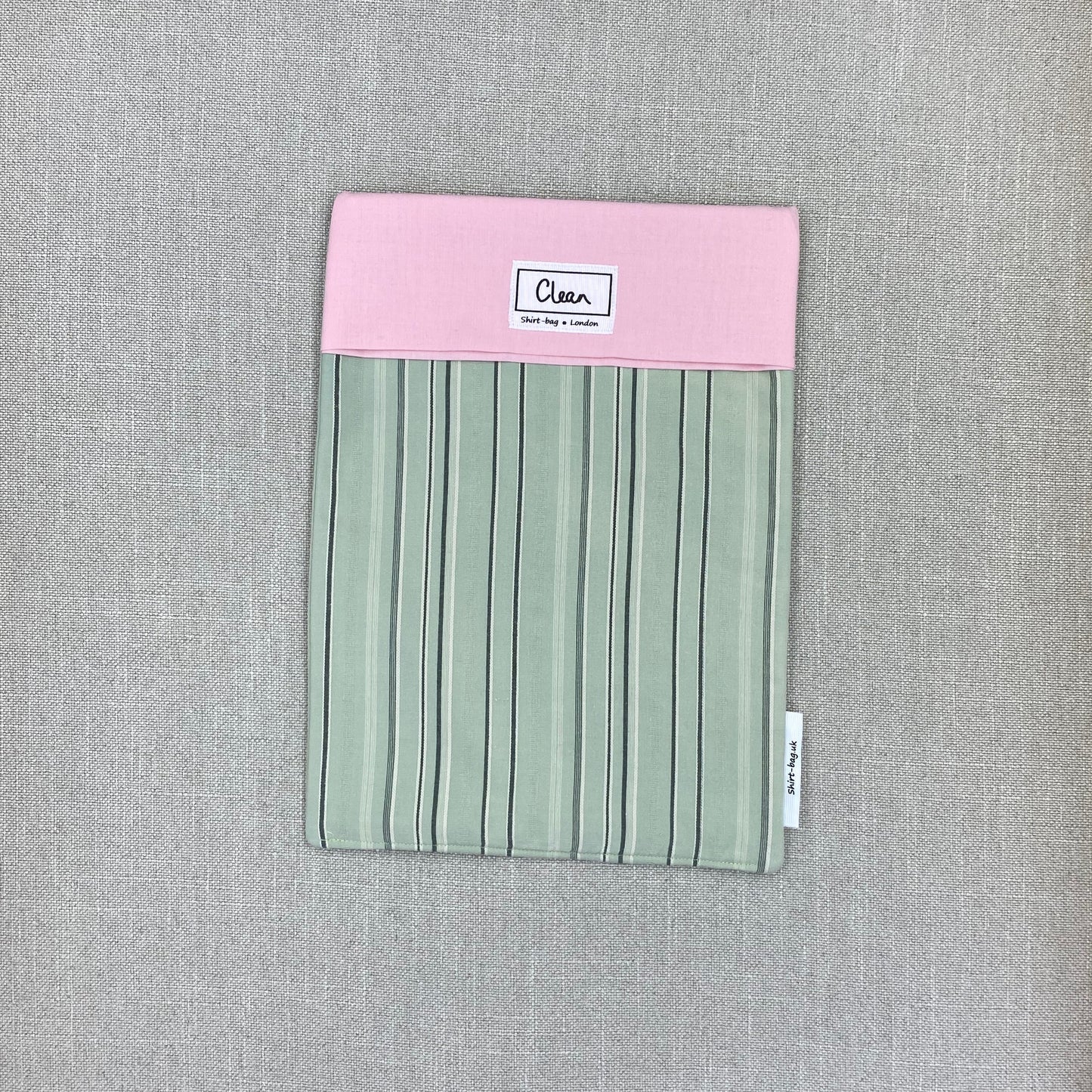 Green stripes with pink top - large