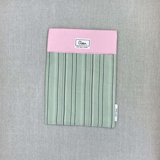 Green stripes with pink top - large