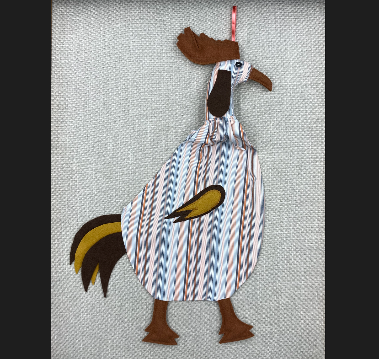 Grey, brown & orange stripe with gold, dark brown & brown