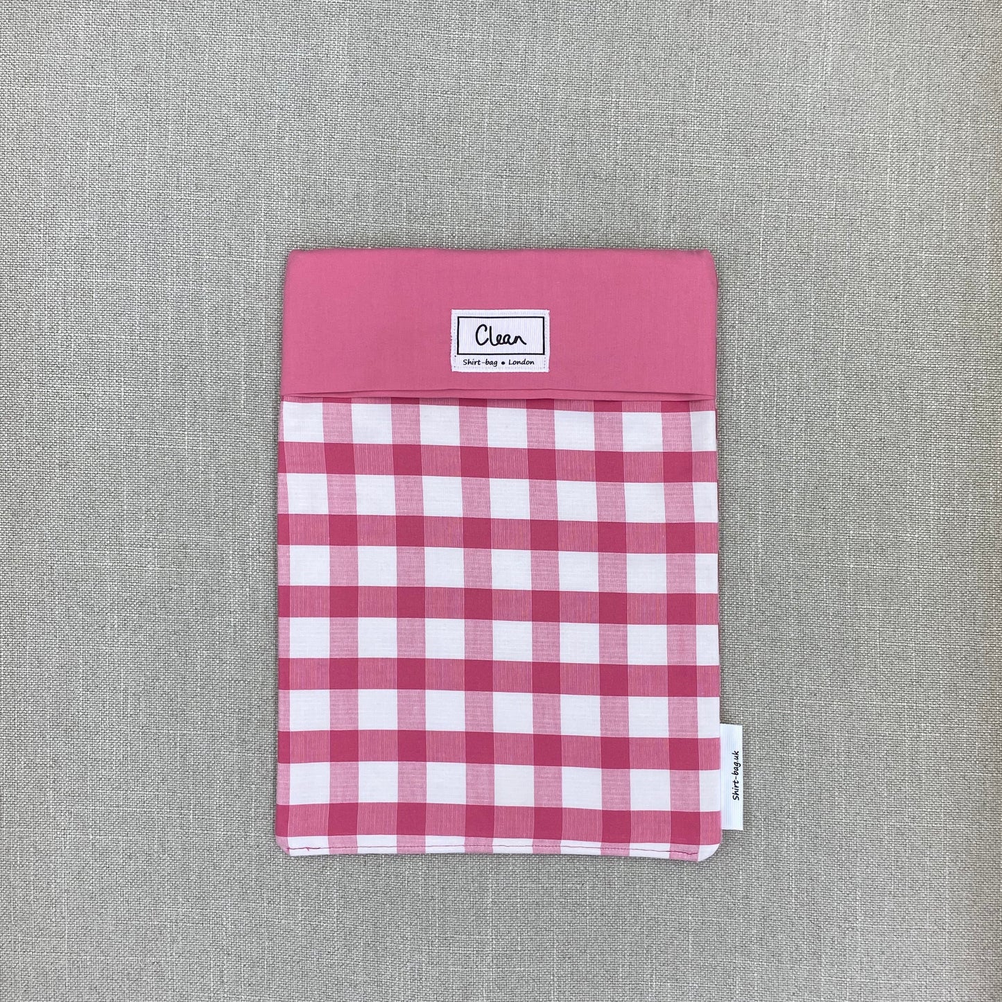 Pink & white check with pink top - large