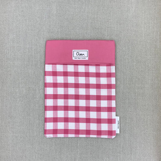 Pink & white check with pink top - large