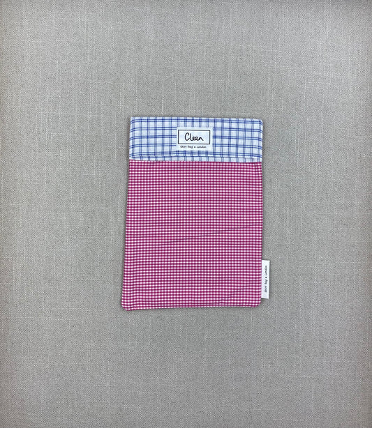 Pink & white micro check with  blue & white check top - medium
