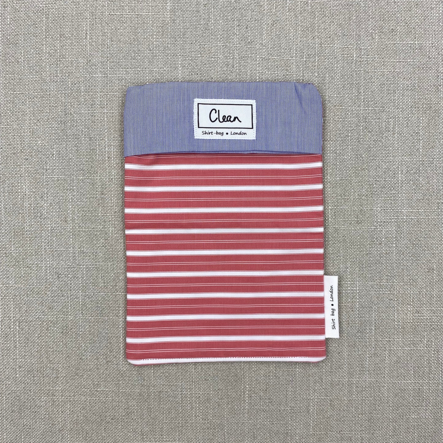 Pink & white stripes with blue striped top -small