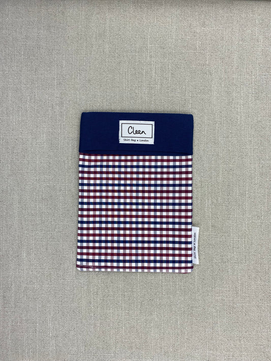 Red, blue & white check with navy top - small