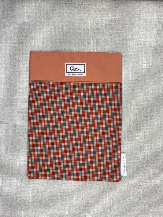 Terracotta check with terracotta top - large