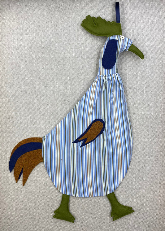 Blue, green, white & brown stripe with green, blue & gold