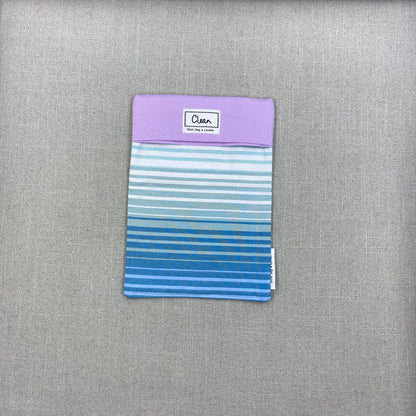Blue & white stripes with lilac top - medium