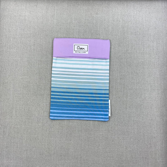 Blue & white stripes with lilac top - medium