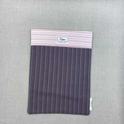 Brown stripes with pink & white stripe top - X large