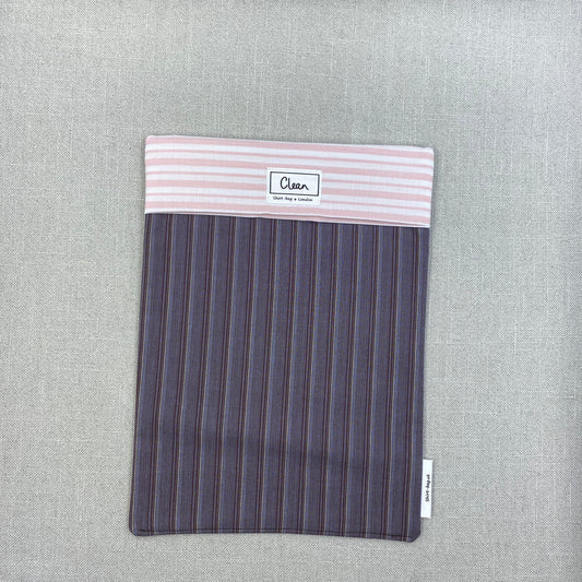 Brown stripes with pink & white stripe top - X large