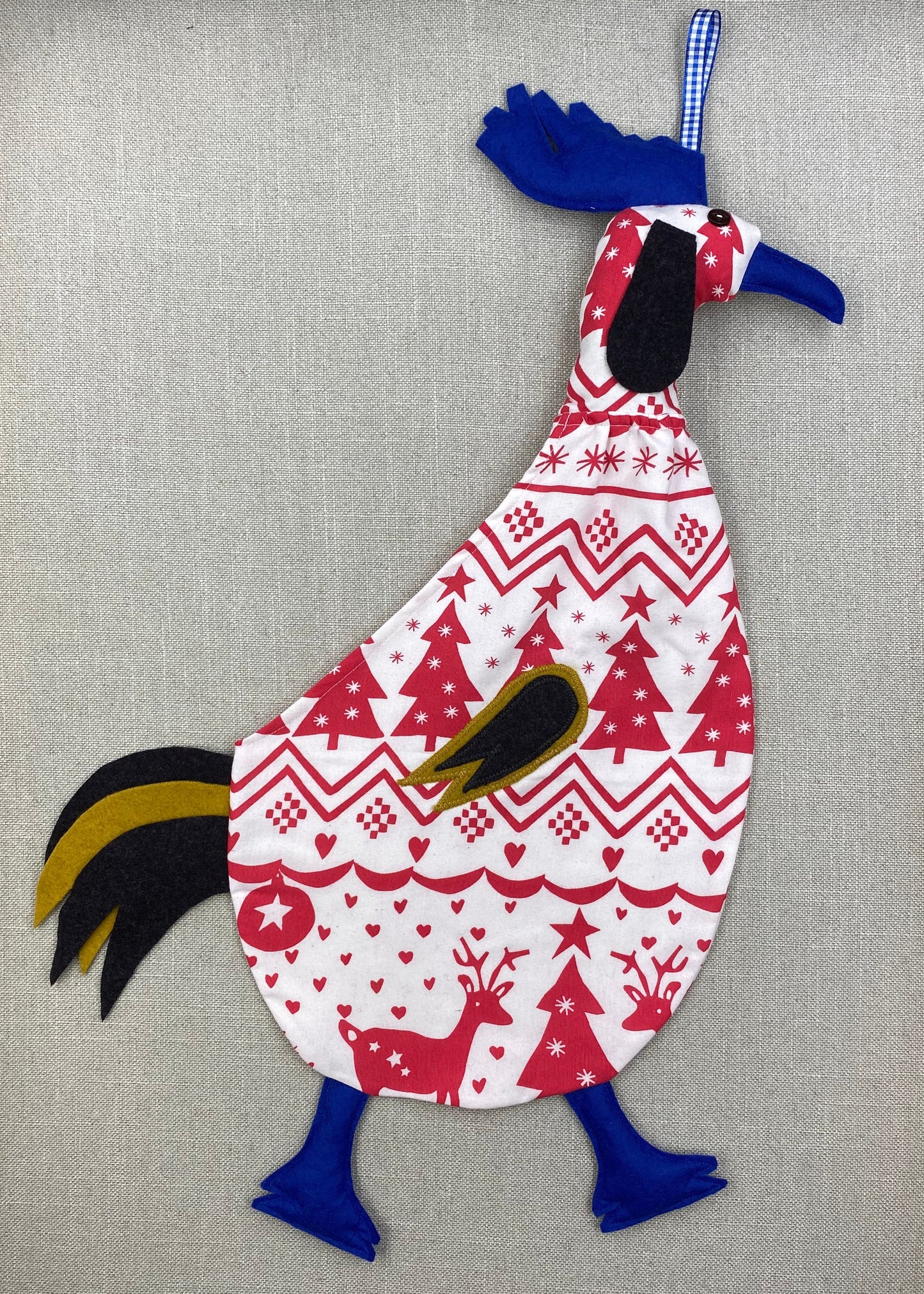 Christmas with blue, yellow & dark grey