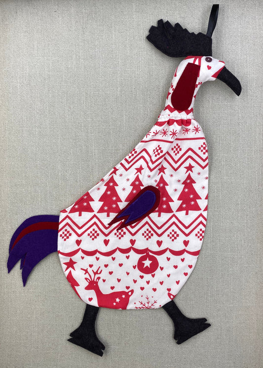 Christmas with dark grey, purple & red