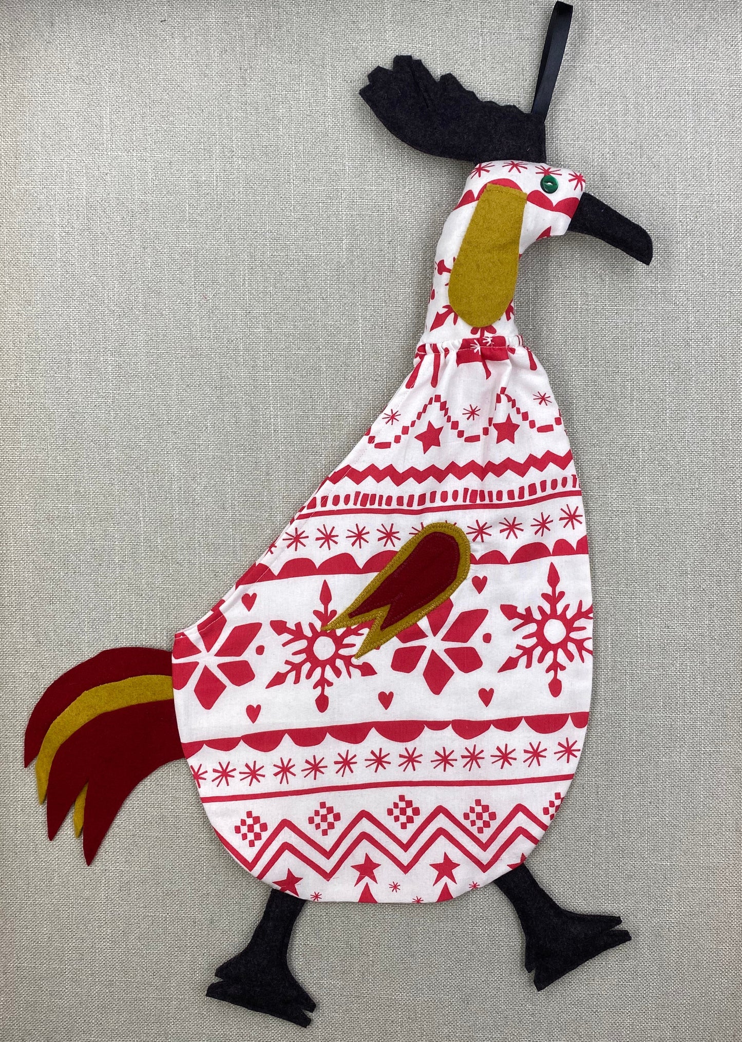 Christmas with dark grey, yellow & red