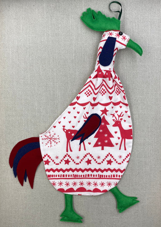 Christmas with green, navy & red