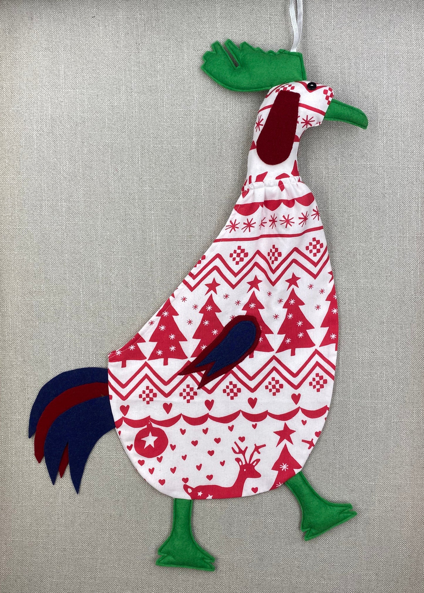 Christmas with green, navy & red