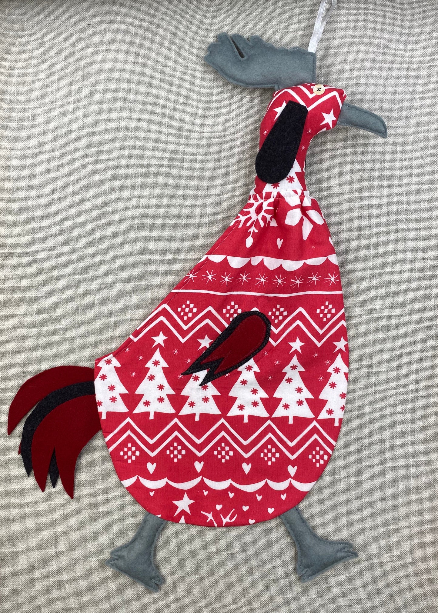 Christmas with grey, red & dark grey