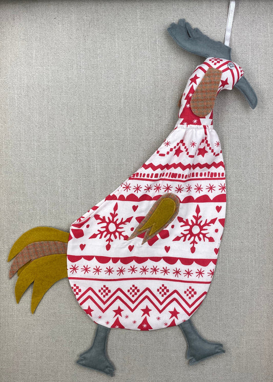 Christmas with grey, yellow & beige tartan 2