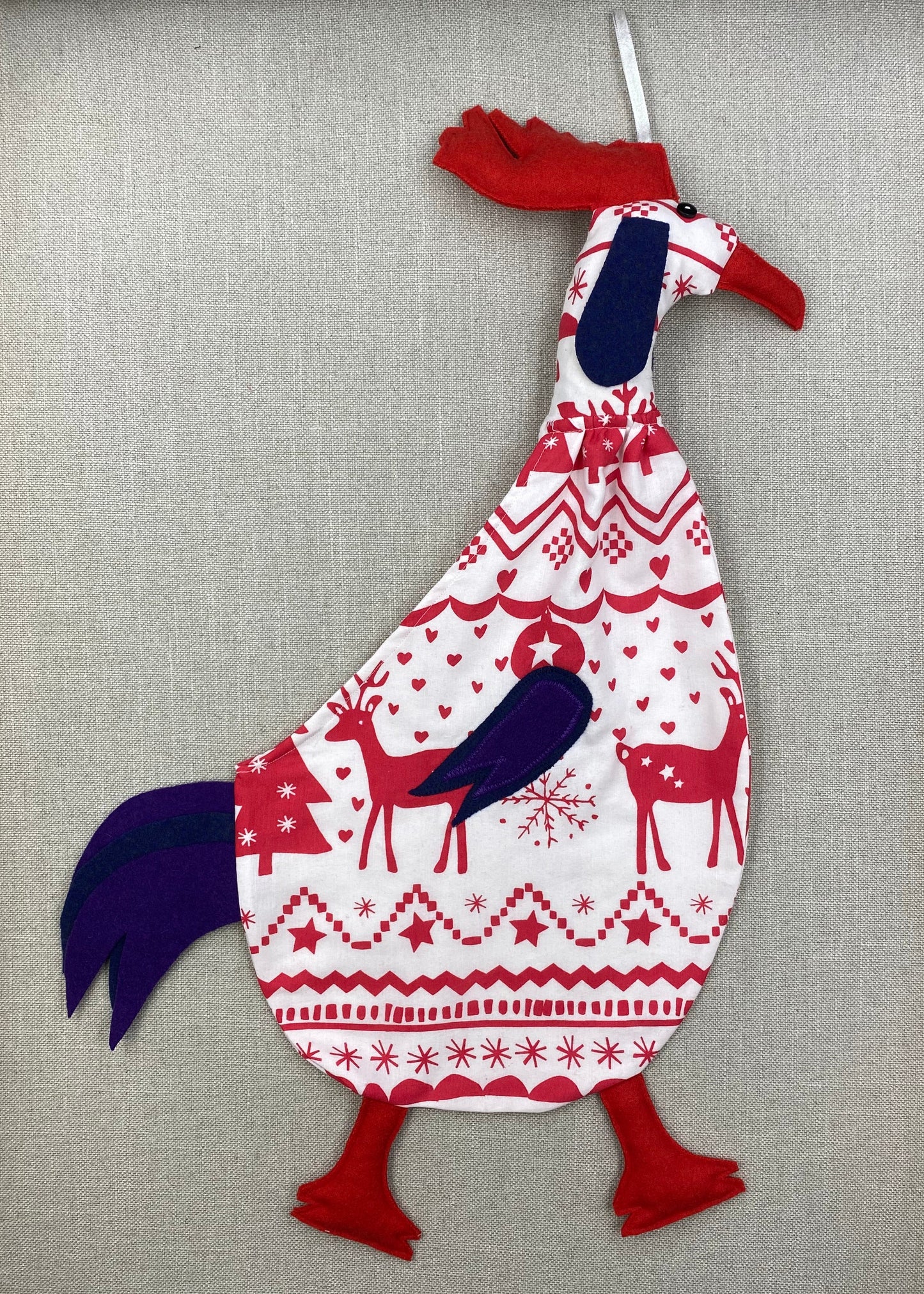 Christmas with red, purple & navy