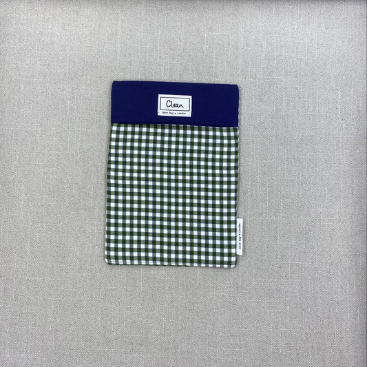 Dark green & white check with navy top - medium