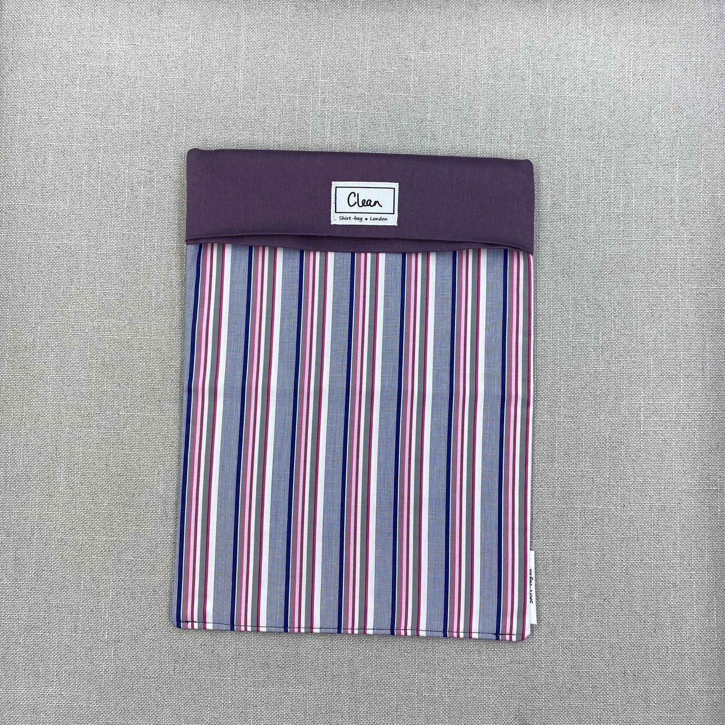 Navy, blue & pink stripe with purple top - X large