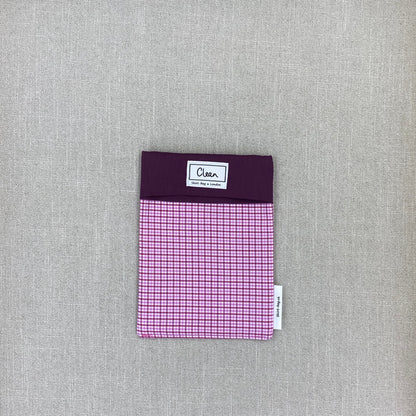 Pink micro check with purple top - small