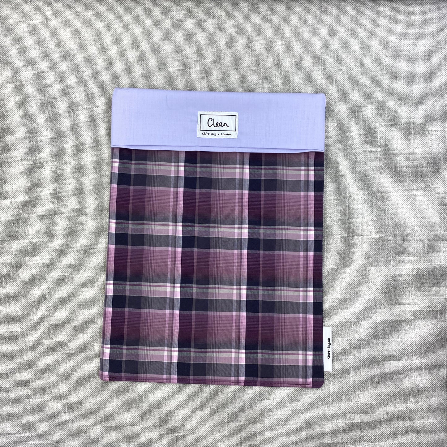 Purple & black tartan with lilac top - X large