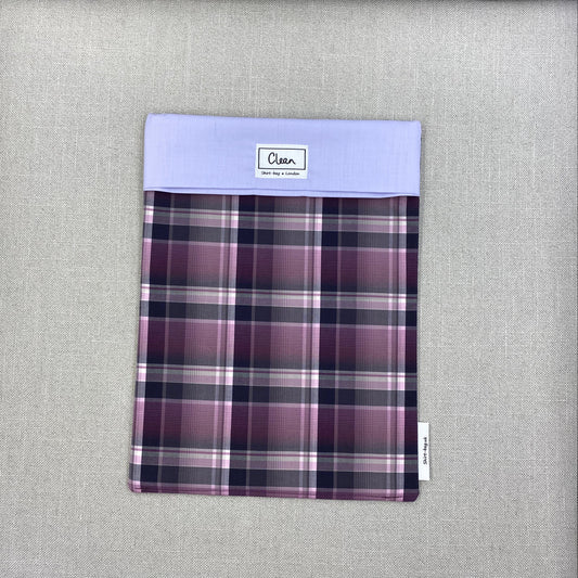 Purple & black tartan with lilac top - X large