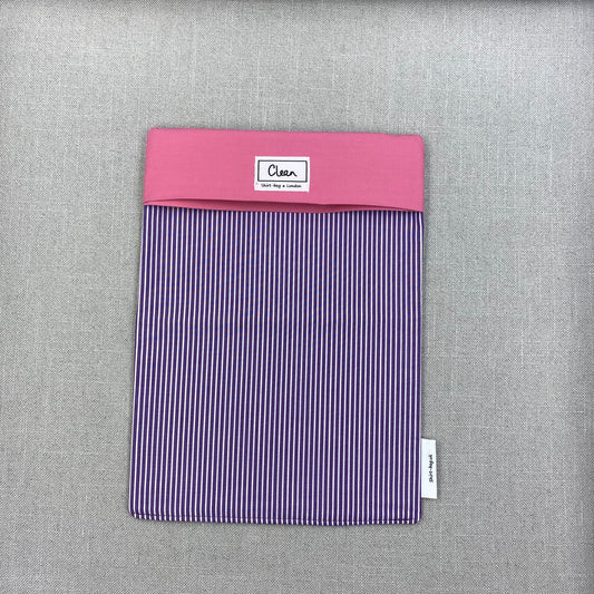 Purple & white stripe with cerise top - X large