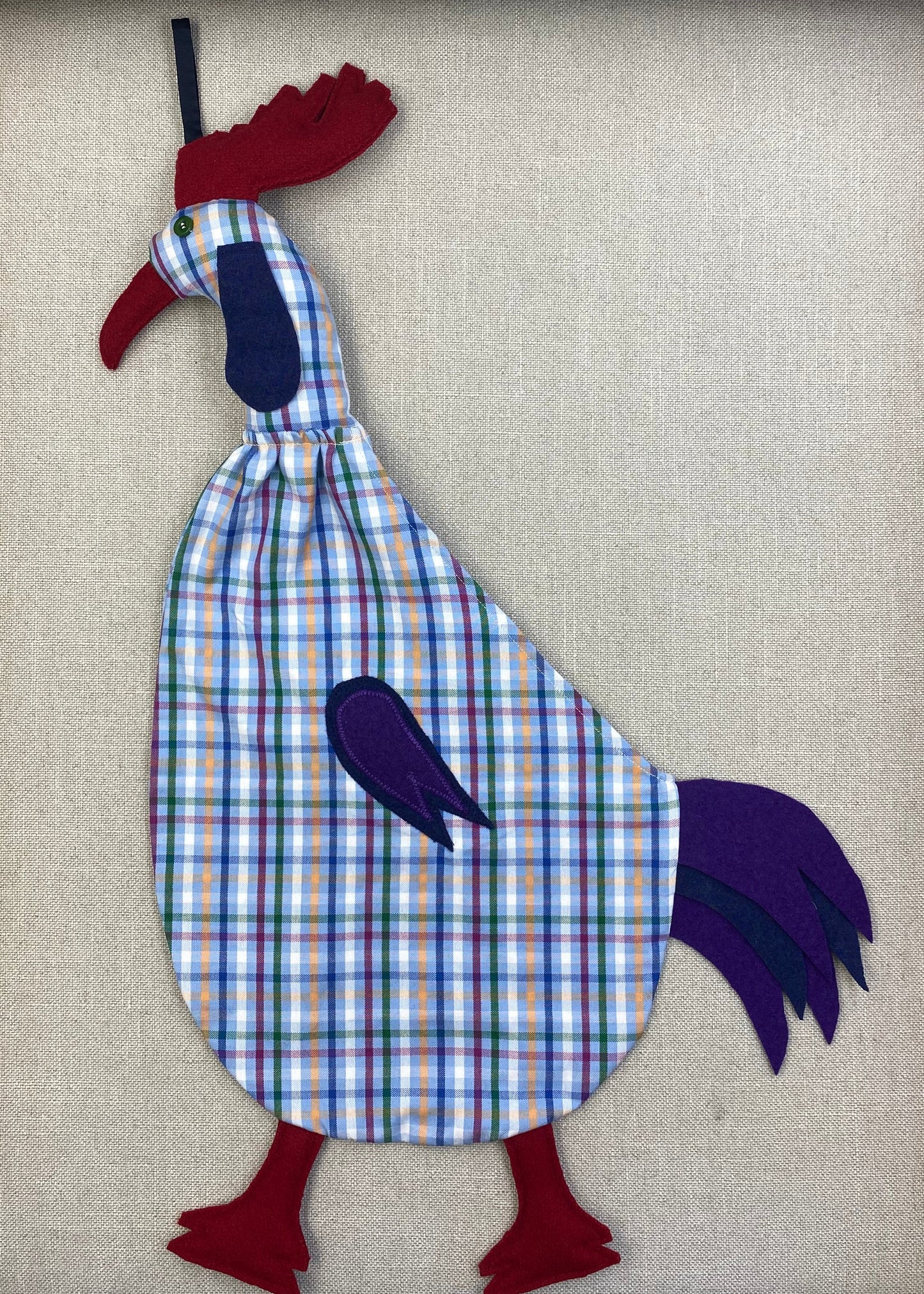 Rainbow tartan with purple, navy & red