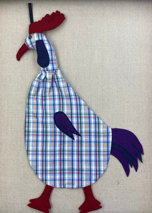 Rainbow tartan with purple, navy & red