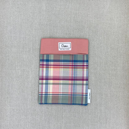 Rainbow tartan with salmon top - medium