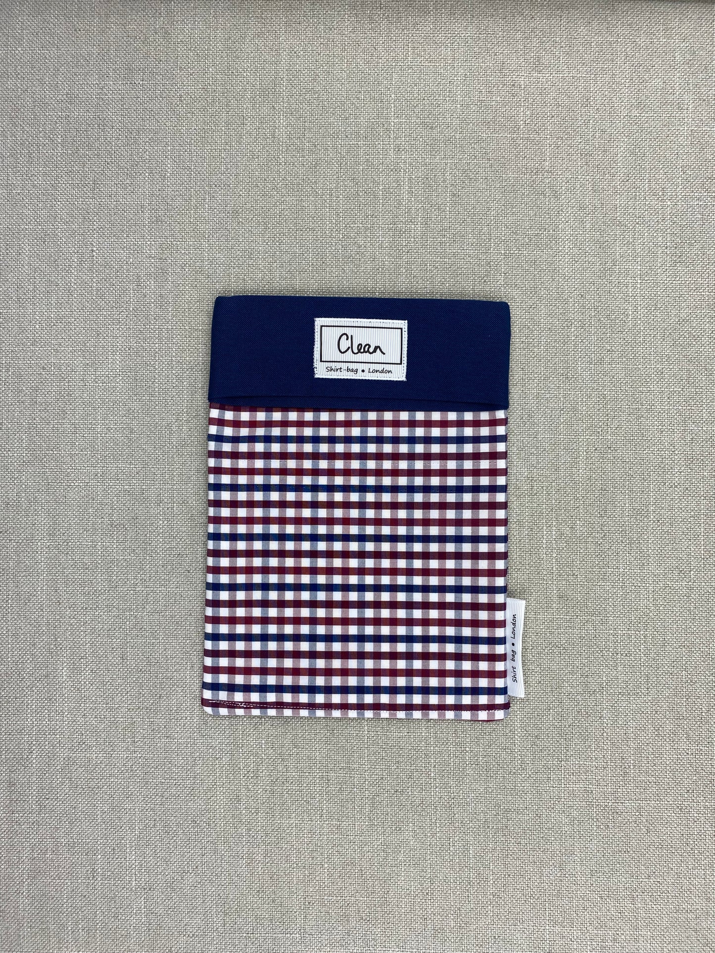 Red, blue & white check with navy top - small